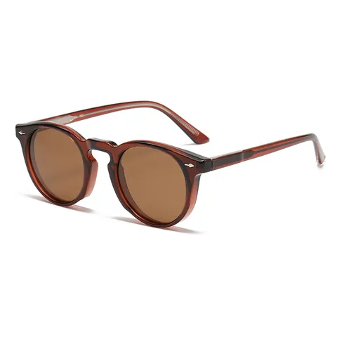 Gafas de Sol Polarizadas Redondas Retro para Mujer Hombre Marco de TR90 Protección UV400 Lentes TAC Gafas de Sol Vintage Moda Exterior