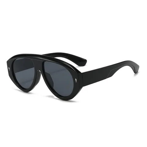 Fashion Oversized Aviator Zonnebril Voor Mannen Vrouwen PC Frame UV400 Bescherming Retro Shield Zonnebril Voor Reizen