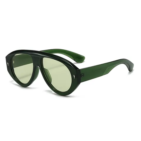 Fashion Oversized Aviator Zonnebril Voor Mannen Vrouwen PC Frame UV400 Bescherming Retro Shield Zonnebril Voor Reizen