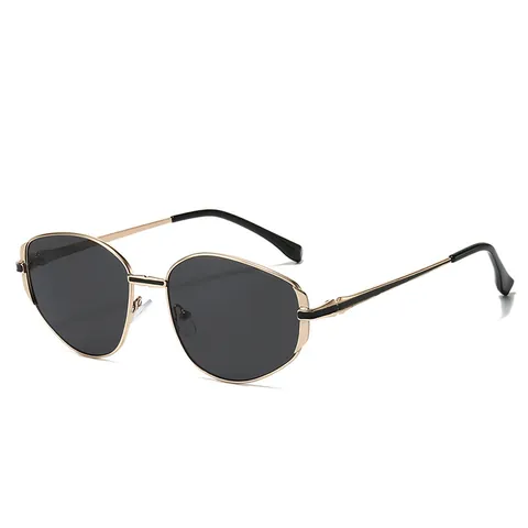 Mode Polygonal Metallrahmen Sonnenbrille Für Damen Herren UV400 Schutz Legierung PC Linse Trendige Retro Brillen