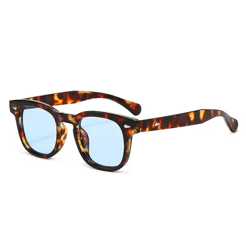 Vintage Round Frame Sunglasses With Rivet Decor For Women Men Fashion Retro Sunglasses UV400 PC Frame AC Lens Classic Eyewear