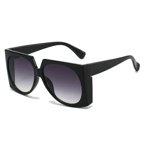 Women Trendy Oversized Square Sunglasses UV400 Protection PC Alloy Frame Gradient Lens Fashionable Eyewear Daily Beach Party