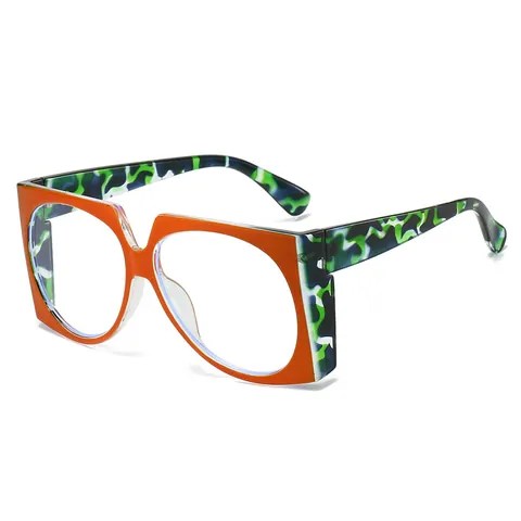 Oversized Vierkante Anti Blauw Licht Bril PC Frame Mode Retro Hip Hop Brillen Voor Heren En Dames