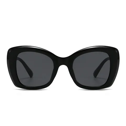 Vintage Oversized Square Sunglasses Women Fashion PC Alloy Metal Chain Temple UV400 Protection Sun Glasses For Outdoor Travel