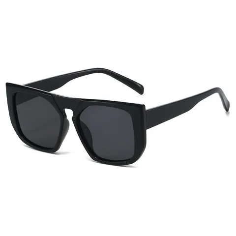 Square Oversized Sunglasses For Women Men Fashion Retro Big Frame Flat Top Sun Glasses Outdoor Travel Party UV Protection Eyewear