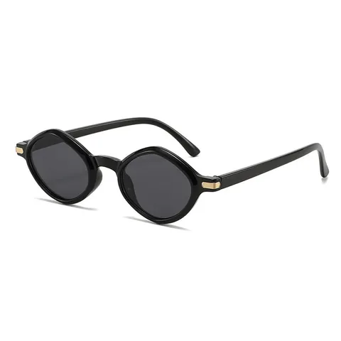Vintage Geometrische Ovale Sonnenbrille Für Damen Retro Polycarbonat Rahmen UV400 Schutz Sonnenbrille Mit Metall Dekoration Luxus Brillen
