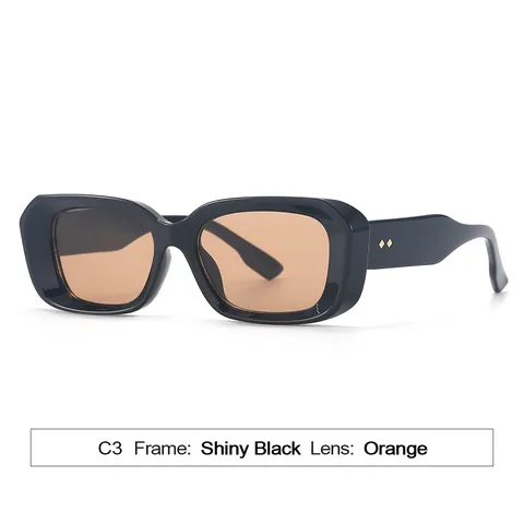 Retro Rechteckige Sonnenbrille Für Damen Herren Mode Dickem Rahmen UV400 Schutz PC Material Sonnenbrille Mit Metallnieten