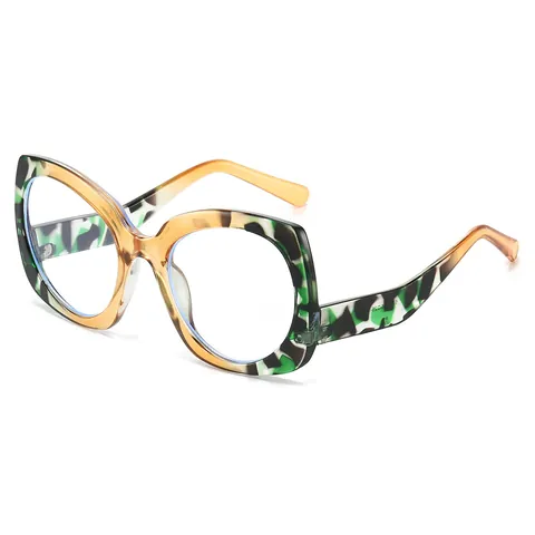 Retro Oversize Katzenauge Brillengestell Blaulichtfilter Computer Brille Mode PC Rahmen Für Damen Herren