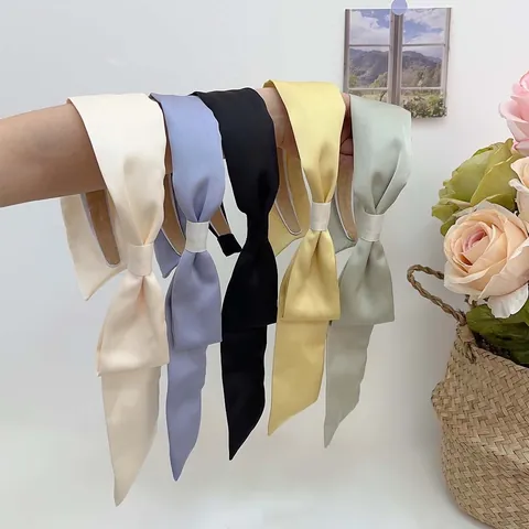 Cerchietto in Stile Francese in Raso Con Nastro Retro Dolce Fiocco Con Nastri Elegante Accessorio per Capelli per Incontri Quotidiani Donna