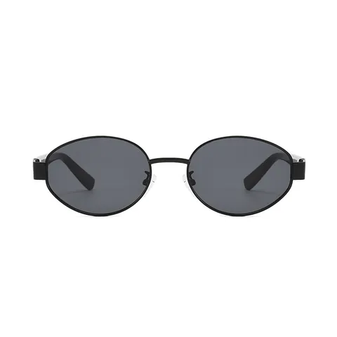 Gafas de Sol de Marco de Metal Ovalado Vintage Para Mujeres Hombres Protección UV400 Retro Moda Tendencia Al Aire Libre