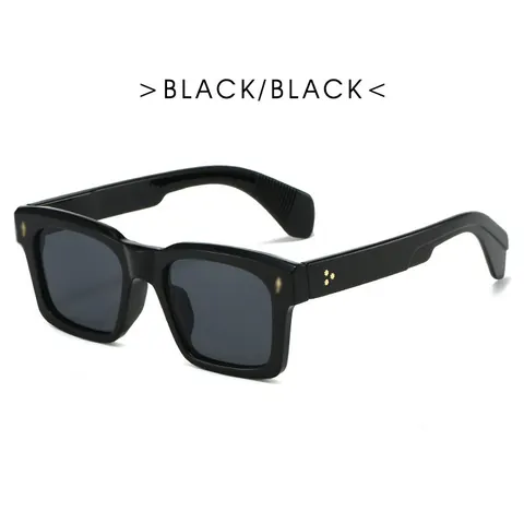 Retro Square Frame Sunglasses UV400 Protection For Men Women Vintage Rivet Star Decoration Fashion Trendy Sunshade Eyewear