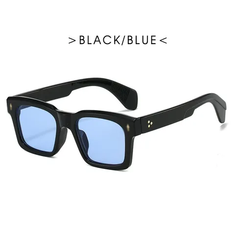 Retro Square Frame Sunglasses UV400 Protection For Men Women Vintage Rivet Star Decoration Fashion Trendy Sunshade Eyewear