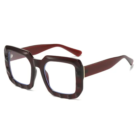 Women Oversized Square Anti Blue Light Glasses PC Frame Fashion Retro Nerd Geek Computer Eyewear