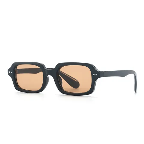 Retro Rectangle Rivet Sunglasses Women Men Square Frame UV400 Fashion Sun Glasses Stylish Street Style Sunshade Eyewear