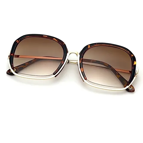 Occhiali da Sole Quadrati Oversize in Metallo per Donna Protezione UV400 Lenti Sfumate Vintage Retro Moda Lusso Occhiali da Sole