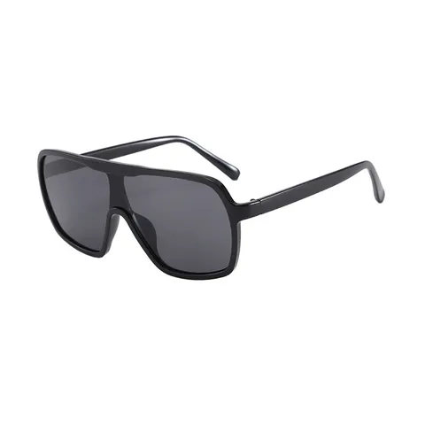 Oversized Shield Sunglasses For Women UV400 Protection PC Frame Fashion Retro Large Square Sun Glasses For Outdoor Travel