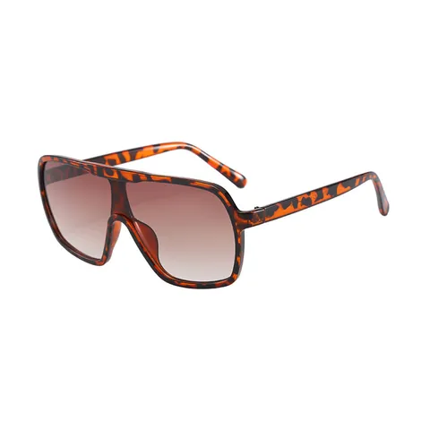 Oversized Shield Sunglasses For Women UV400 Protection PC Frame Fashion Retro Large Square Sun Glasses For Outdoor Travel