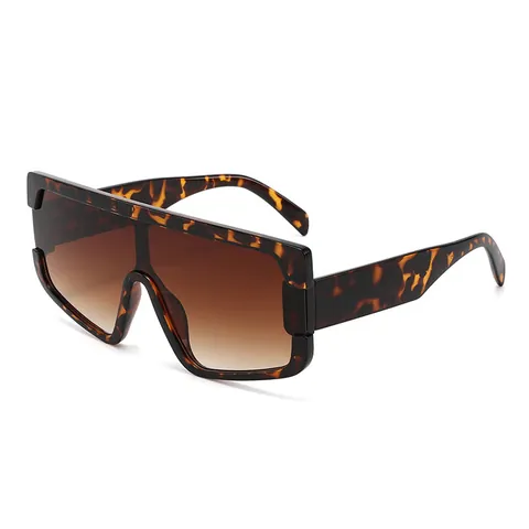 Oversized Einteilige Shield Sonnenbrille Für Damen Herren Mode Verlaufsgläser Flat Top Sonnenbrille Quadratischer Großer Rahmen