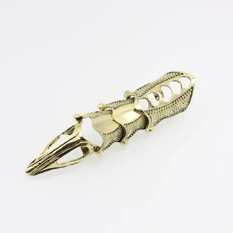 Gothic Punk Alloy Joint Armor Ring Hinged Claw Finger Tip Decoration Retro Style Jewelry For Women Men Party Accessories