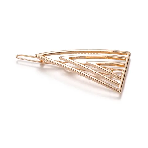 Minimalista Fermaglio per Capelli in Lega a Triangolo Geometrico per Donna Molletta in Metallo Cavo Accessori Capelli Moda