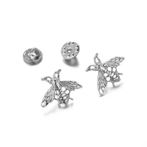 Broche de Abeja de Aleación Vintage Alfiler de Solapa Para Mujeres Hombres Joyería Animal de Moda Galvanizado Pines de Oro Plata Oro Rosa Accesorio de Mochila Regalo