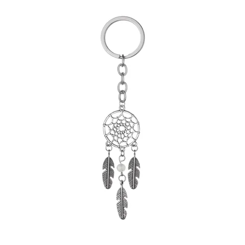 Vintage Metall Traumfänger Schlüsselanhänger Mit Federanhängern Und Bunten Perlen Bohemian Ethno Stil Schlüsselring Für Damen Herren