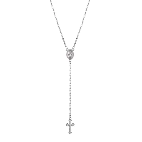 Collier Pendentif Croix Religieux Vintage Pour Femmes Alliage Médaillon Vierge Marie Chapelet Chaîne Lariat Bijoux Cadeau