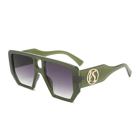 Women Oversized Square Sunglasses UV400 Protection PC Frame Vintage Fashion Gradient Eyewear Sun Glasses For Travel Party