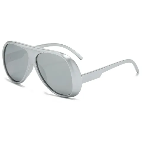 Lunettes de Soleil Fashion Rétro Aviateur pour Femmes Hommes Grand Cadre PC Protection UV400 Design Intégré Lunettes de Conduite Extérieur