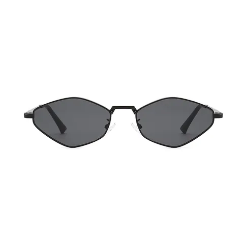 Lunettes de Soleil Monture Métallique Verres PC Polygone pour Femmes Hommes Rétro Petit Hexagone Protection UV400 Mode Eyewear