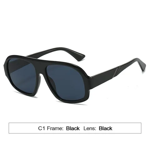 Mode Quadratische Oversize Sonnenbrille Für Damen Herren UV400 Schutz PC Rahmen AC Linse Vintage Verlauf Street Style Brille