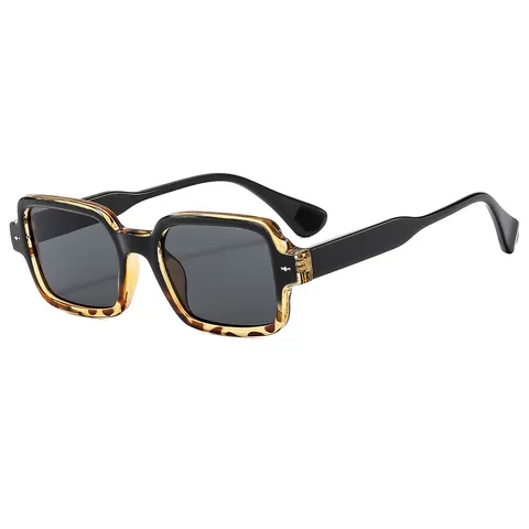 Retro Square Sunglasses Women Fashion UV400 Protection PC Frame AC Lens Anti Blue Light Eyewear Travel Daily Decorative Glasses