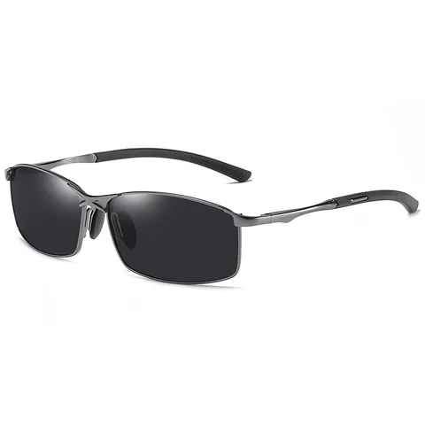 Men Polarized Square Sunglasses UV400 Protection Copper Alloy Frame Photochromic Driving Fishing Fashion Outdoor Eyewear