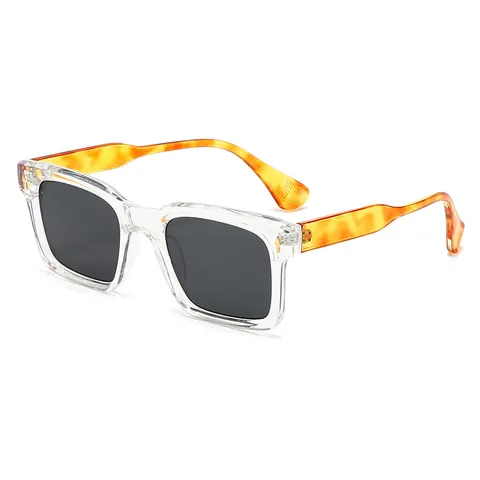 Fashion Square Frame Sunglasses Retro Marble Pattern UV400 Protection Lenses Unisex Blue Light Blocking Eyeglasses Eyewear