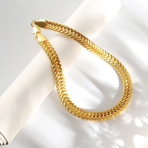 Fashion Franco Wheat Chain Bracelet For Women Gold Silver Plated Alloy Rhinestone Jewelry Elegant Lobster Clasp Wrist Band Gift