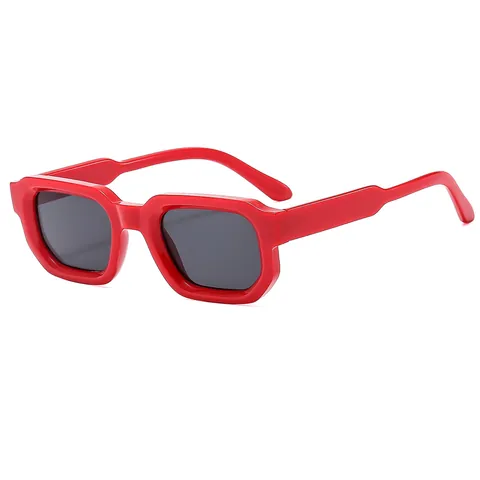 Square Sunglasses Retro PC Thick Frame Geometric Trendy UV400 Sun Glasses Anti Blue Light Eyewear For Women Men