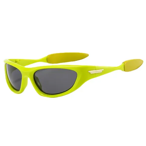 Y2K Wrap Around Sports Sunglasses For Men Women UV400 Protection Trendy Cycling Fashion Shield Eyewear With Metallic Trim Decoration