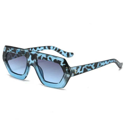 Fashion Oversize Geometric Hexagonal Sunglasses For Women Retro Flat Top PC Frame UV400 Sun Glasses Trendy Party Eyewear