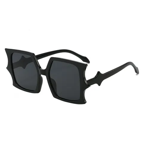 Irreguläre Fledermausflügel Oversize Sonnenbrille Für Damen Mode Gothic Y2K Shades UV400 Schutz Trendige Quadratische Brille