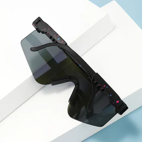 Polarized Sport Sunglasses One Piece Shield Lens UV400 Cycling Glasses For Men Women Outdoor Splatter Frame Eyewear