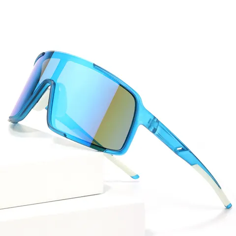 Large Frame Sports Cycling Sunglasses UV400 Polarized Mirror Coating Outdoor Riding Goggles PC Material Eyewear For Men Women
