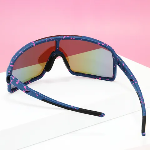 Large Frame Sports Cycling Sunglasses UV400 Polarized Mirror Coating Outdoor Riding Goggles PC Material Eyewear For Men Women