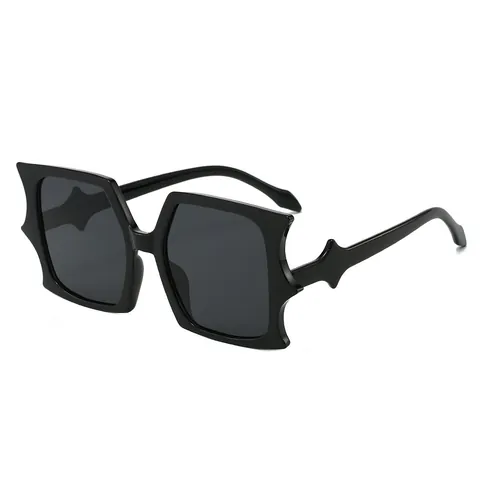 Oversized Square Sunglasses PC Frame UV400 Protection Fashion Unique Batwing Shape Y2K Hip Hop Trendy Eyewear For Women