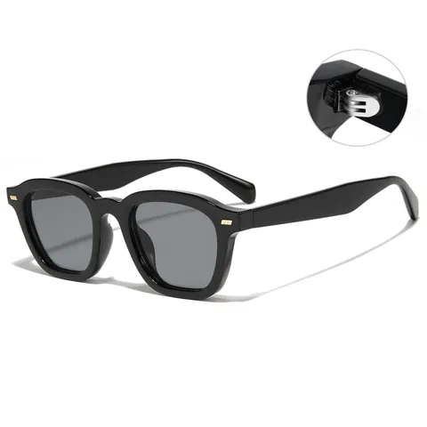 Gafas de Sol Retro de Marco Cuadrado Para Hombre Mujer Material de PC Protección UV400 Moda Vintage Color de Caramelo Gafas Regalo