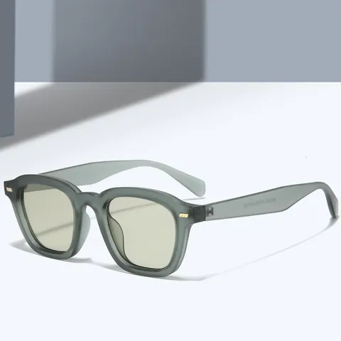 Gafas de Sol Retro de Marco Cuadrado Para Hombre Mujer Material de PC Protección UV400 Moda Vintage Color de Caramelo Gafas Regalo