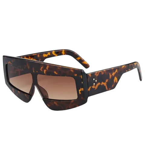 Damen Oversized Sonnenbrille Einteilige Shield Sonnenbrille Nieten PC Rahmen UV400 Mode Geometrische Retro Quadratische Sonnenbrille Für Reisen