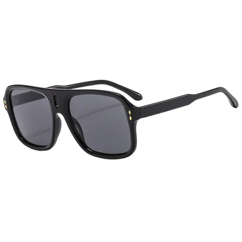 Retro Oversized Square Pilot Sunglasses For Women UV400 Protection PC Frame Fashion Gradient Lens Outdoor Sun Glasses