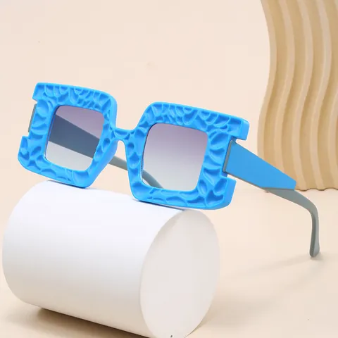 Oversized Square Sunglasses For Women 3D Honeycomb Texture Frame UV400 Protection Gradient Lens Fashion Trendy Eyewear