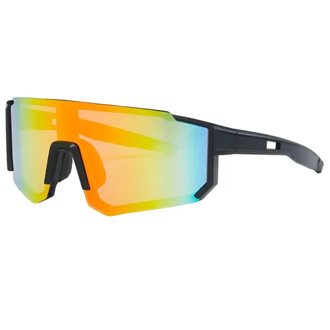 Professional Cycling Sports Sunglasses PC Frame One-Piece Large Lens UV Protection Outdoor Riding Hiking Eyewear For Men Women