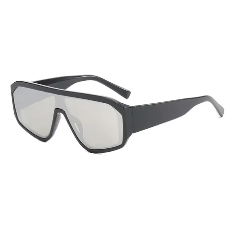 Oversized Schild Zonnebrillen Voor Vrouwen Mannen Mode Toekomst Tech Eendelig Groot Montuur UV400 Bescherming PC Trendy Brillen